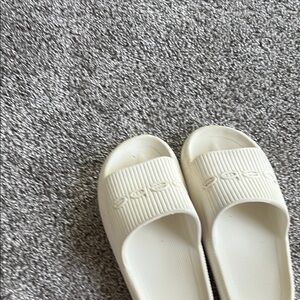 Stylish Cream Slide Sandals